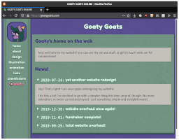desktop screenshot of goatygoats.com